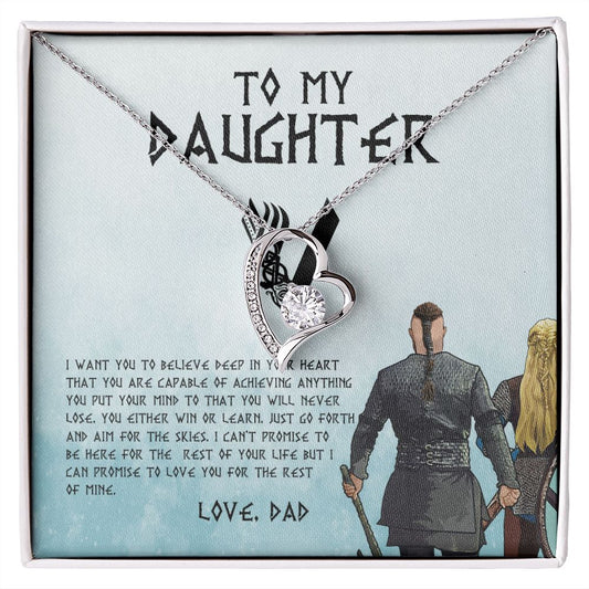 My Daughter | You Either Win Or Learn - Forever Love Necklace